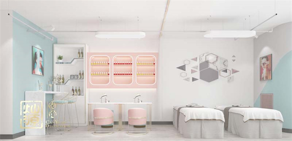 南寧美甲店裝修設計效果圖—燦源裝飾 南寧美甲店裝修設計效果圖—燦源裝飾