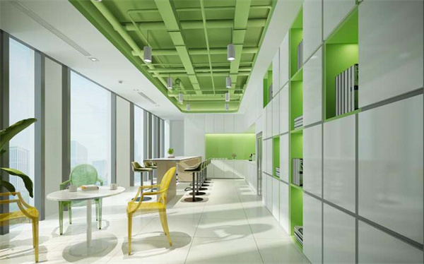 多色分區(qū)辦公室設(shè)計裝修效果圖看這里!—燦源裝飾